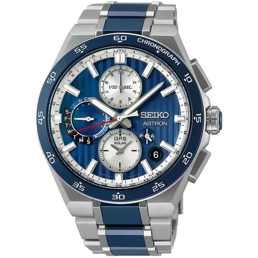 Seiko Astron Nexter Dual Time Chronograph SBXC181 Men's Solar-Powered GPS Satellite Radio Wave Titanium Watch, Exclusive