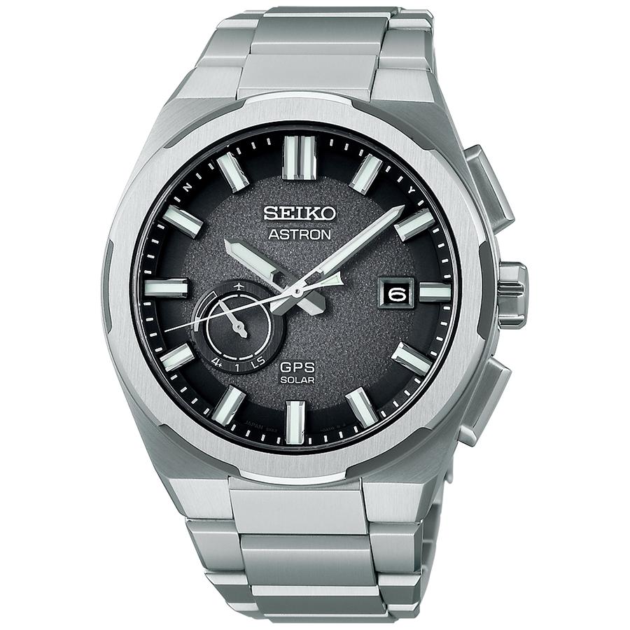 Seiko Astron Nexter Cosmic Design Moon SBXD025 Men's Solar-Powered GPS Satellite Radio Wave Watch with Gray Dial (Exclusive)