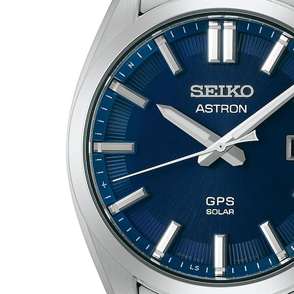 Seiko Astron Origin 3X Series 3-Hand Model SBXD033 Men's Solar-Powered GPS Satellite Radio Wave Watch with Titanium and Dark Blue Dial