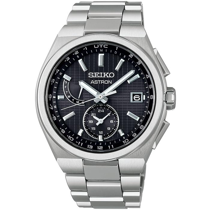 Seiko Astron NEXTER Utility Design SBXY067 Men's Watch, Solar-Powered, Radio-Controlled, Titanium, Black