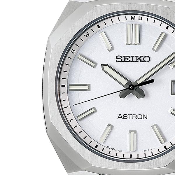 Seiko Astron Nexter 3rd SBXY081 Men's Solar-Powered Radio-Controlled Watch with White Dial and Titanium