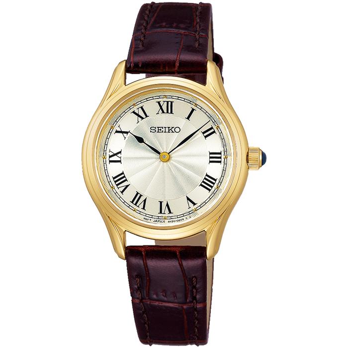 Seiko Selection nano・universe collaboration model SSEH014 women's watch, quartz movement, battery-powered, leather strap