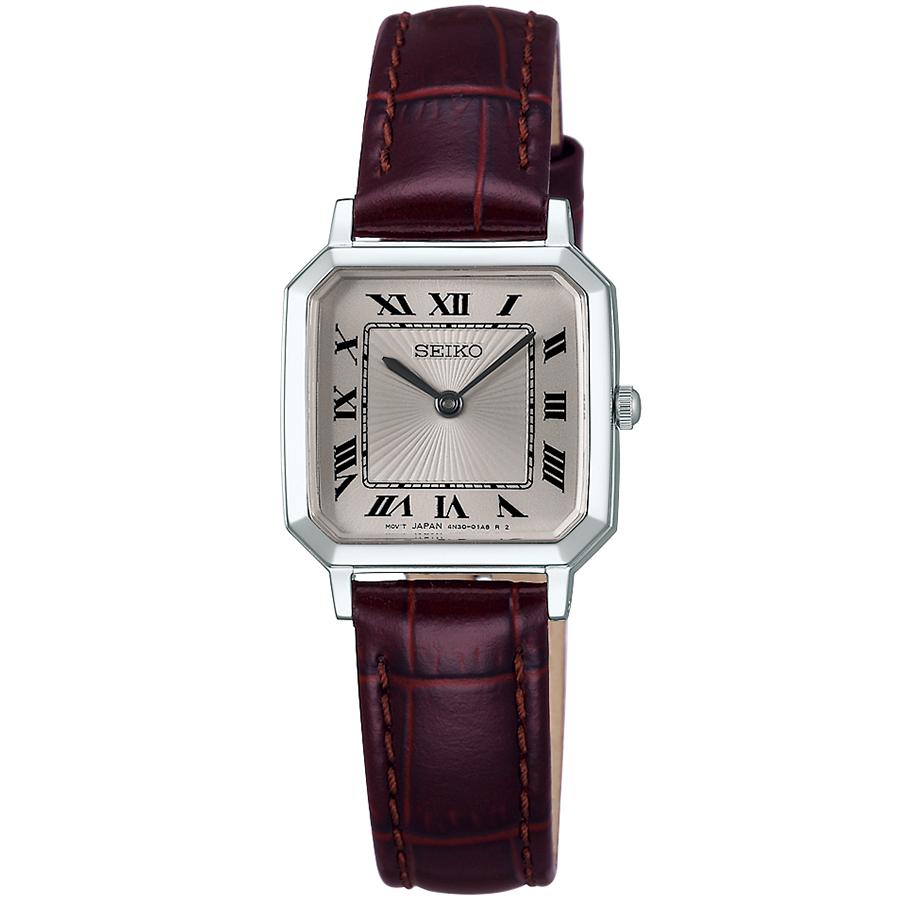 Seiko Selection nano・universe collaboration model SSEH017 women's watch, quartz movement, battery-powered, leather strap