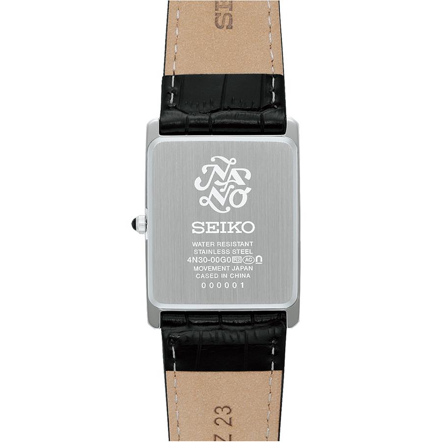 SEIKO SELECTION SSEH019 nano・universe Collaboration JDM Vintage Black Dial Leather Men's Quartz Watch