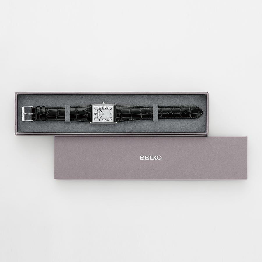 SEIKO SELECTION SSEH019 nano・universe Collaboration JDM Vintage Black Dial Leather Men's Quartz Watch