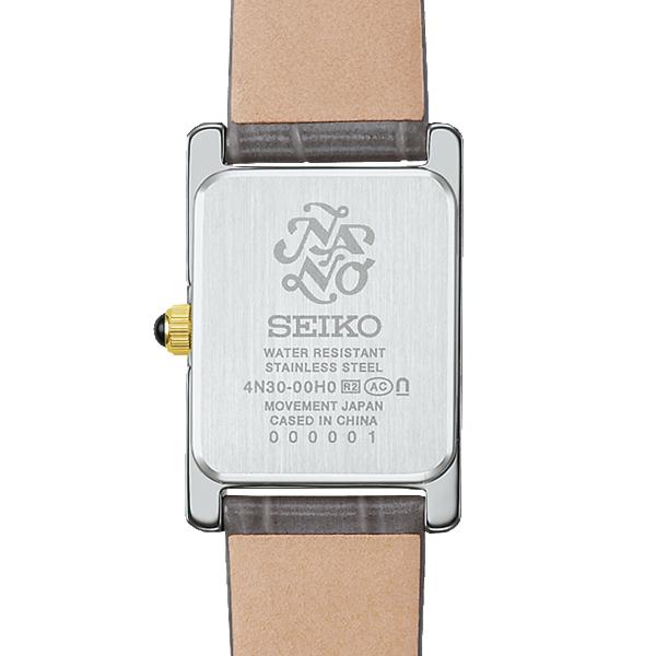 SEIKO SELECTION nano・universe Collaboration Model SSEH025 JDM Mother of Pearl Dial Gray Leather Strap Women's Quartz Watch