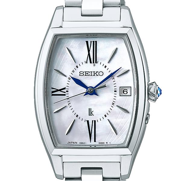 Seiko Lukia Grow SSQW071 Women's Solar Radio-Controlled Watch with Tonneau Design, Titanium