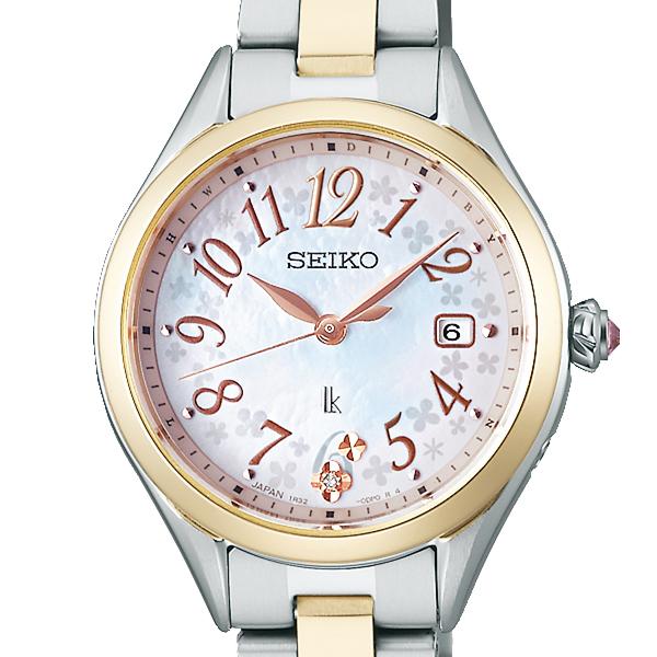 Seiko LUKIA Grow Flower Garden SSQW092 Women's Solar Radio-Controlled Titanium Watch with Mother-of-Pearl Dial and Pink Gradient