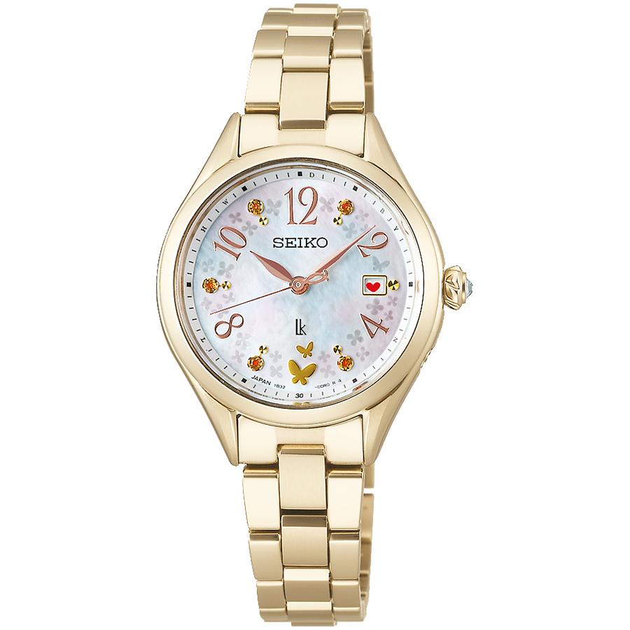 Seiko LUKIA Grow edenworks Collaboration Limited Edition Model SSQW094 Women's Solar Radio-Controlled Titanium Watch with Mother-of-Pearl Dial