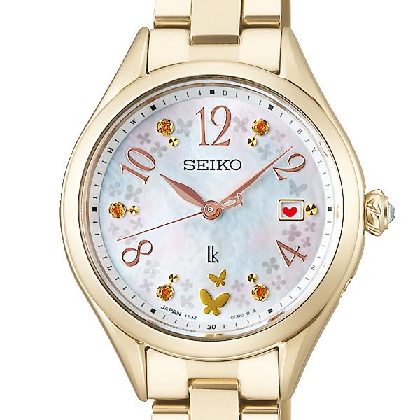 Seiko LUKIA Grow edenworks Collaboration Limited Edition Model SSQW094 Women's Solar Radio-Controlled Titanium Watch with Mother-of-Pearl Dial