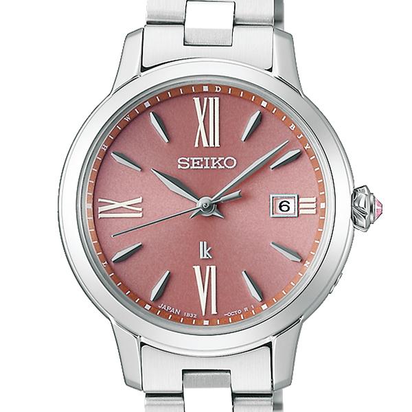 Seiko Lukia Glow Garnet Glow SSVW219 Women's Solar Radio-Controlled Watch, Mauve Pink