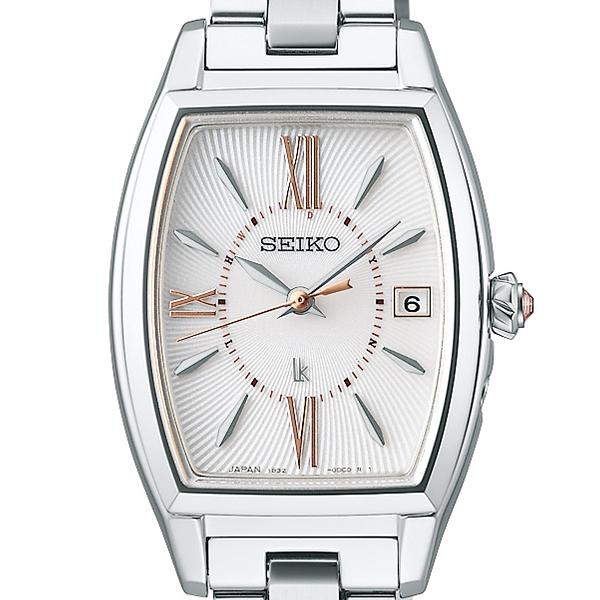 Seiko LUKIA Grow Blossom SSVW229 Women's Solar Radio-Controlled Watch with White Dial and Silver Metal Band