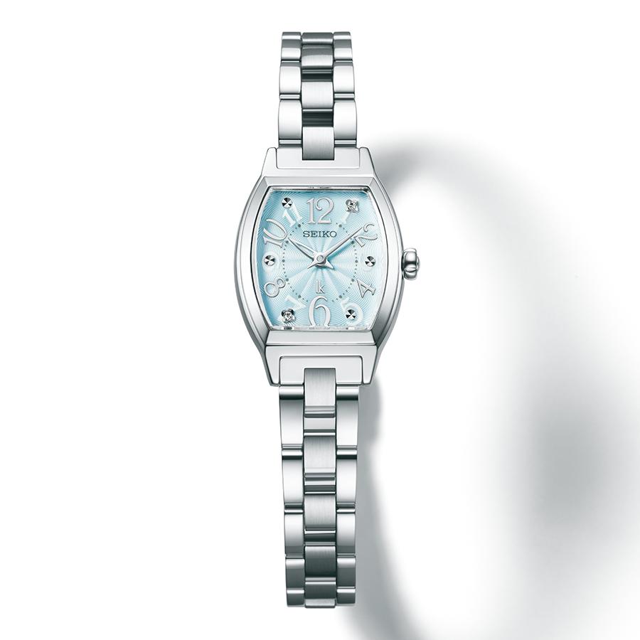 Seiko Lukia Happy Collection SSWA011 Women's Battery-Powered Quartz Watch with Tonneau Movement and Blue Dial