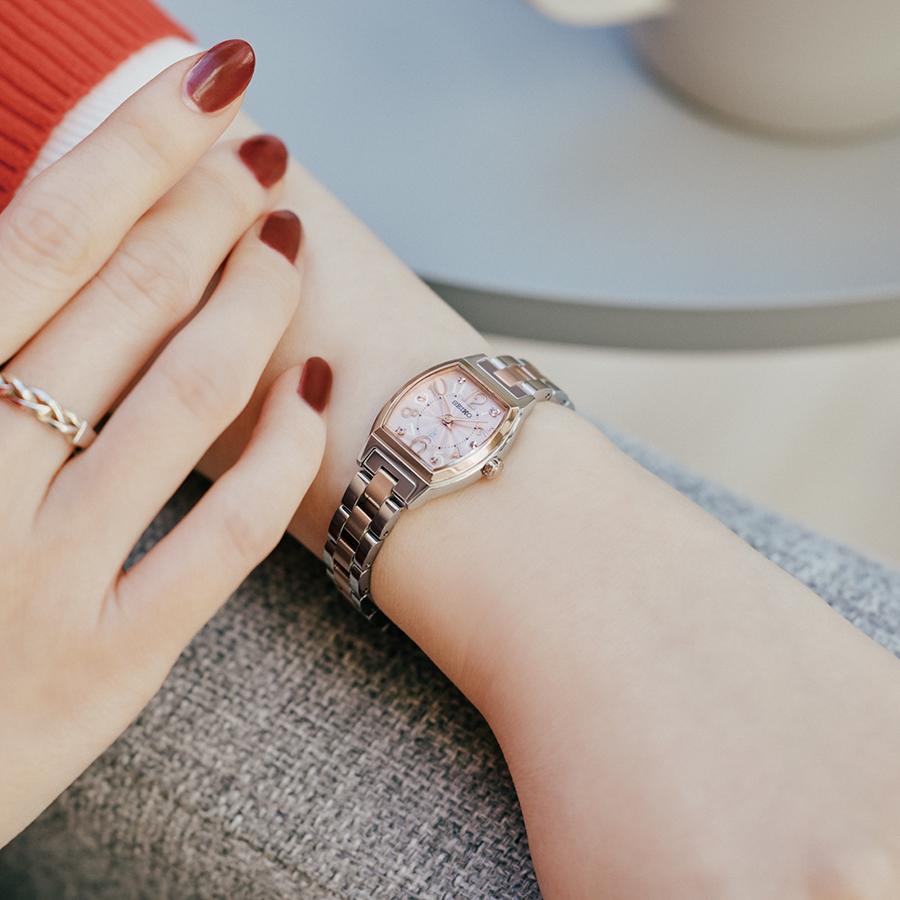 SEIKO LUKIA Happy Collection SSWA012 Silky Pink Tonneau Quartz JDM Women’s Watch