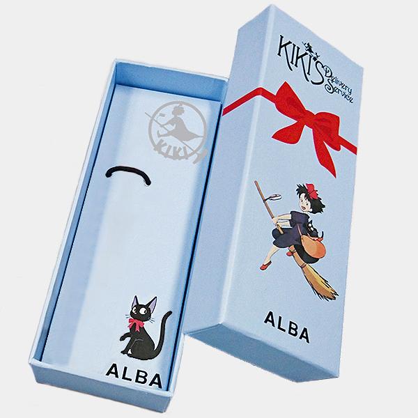 Alba Kiki's Delivery Service Jiji and Kiki Clock Tower Sign ACCK411 Women's Battery-Operated Quartz Watch with Leather Strap