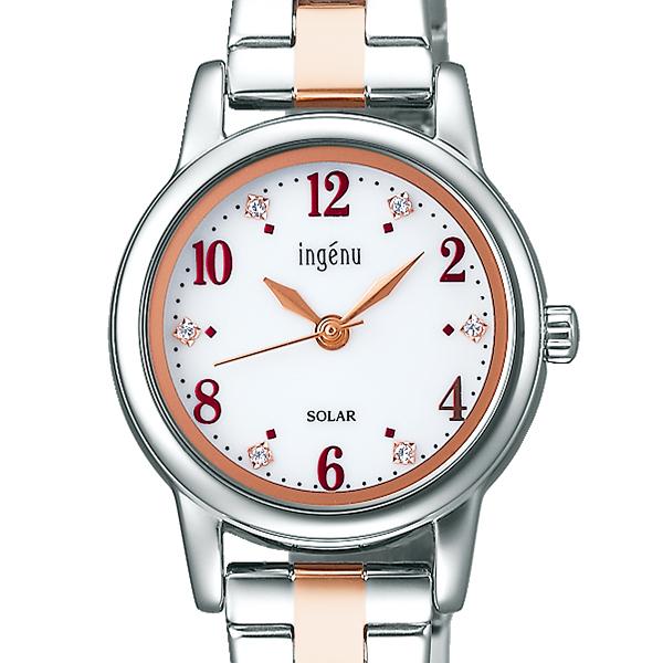 Alba Angenie Solar Women's Watch AHJD406 with Crystal Glass, White Dial, and Metal Band