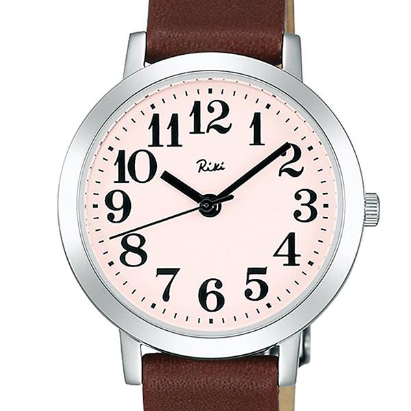 Alba Riki Standard AKQK409 Women's Quartz Watch, Battery-Operated, Pink Dial, Brown Leather Strap