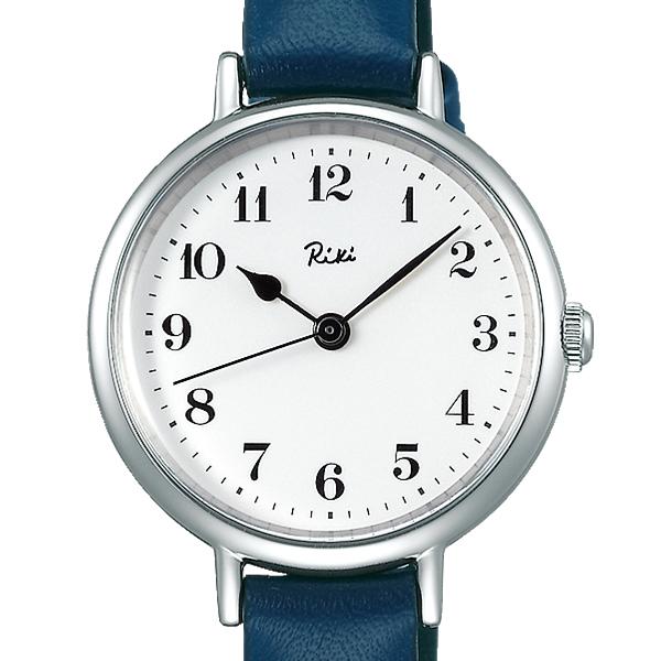 Alba Riki Classic Series AKQK445 Women's Quartz Watch with Leather Strap, White and Blue