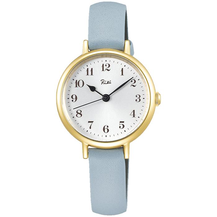 Alba Riki Classic Series AKQK446 Men's and Women's Quartz Watch with White Leather Strap