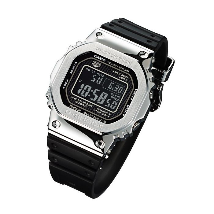 CASIO G-SHOCK GMW-B5000-1JF JDM Full Metal Hybrid Silver Urethane Bluetooth Solar Men's Watch