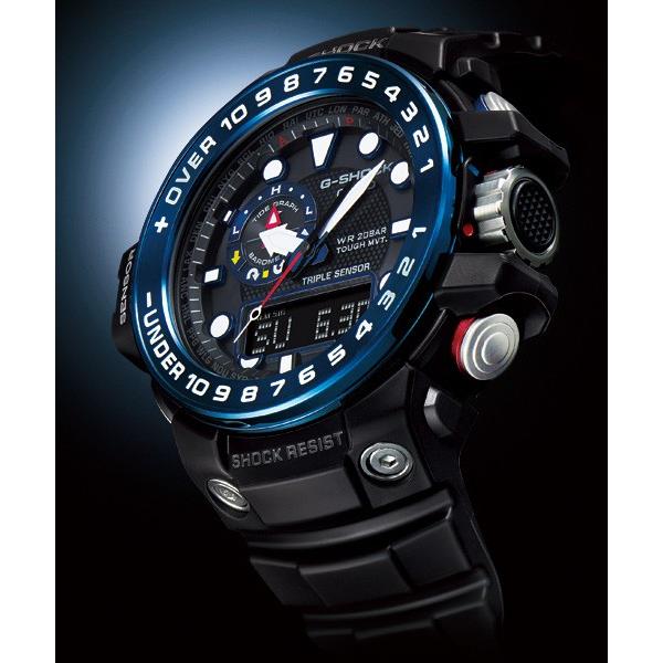 CASIO G-SHOCK GULFMASTER GWN-1000B-1BJF JDM Master of G Triple Sensor Analog-Digital Solar Radio Maritime Men's Watch