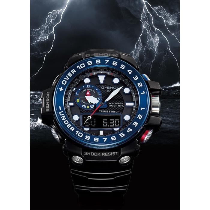 CASIO G-SHOCK GULFMASTER GWN-1000B-1BJF JDM Master of G Triple Sensor Analog-Digital Solar Radio Maritime Men's Watch