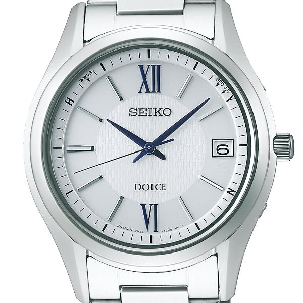 Seiko Dolce & Exceline Men's Solar Radio-Controlled Titanium White Watch SADZ185