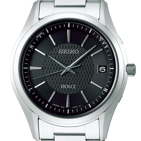 Seiko Dolce & Exceline Dolce SADZ187 Men's Solar Radio-Controlled Titanium Metal Band Black