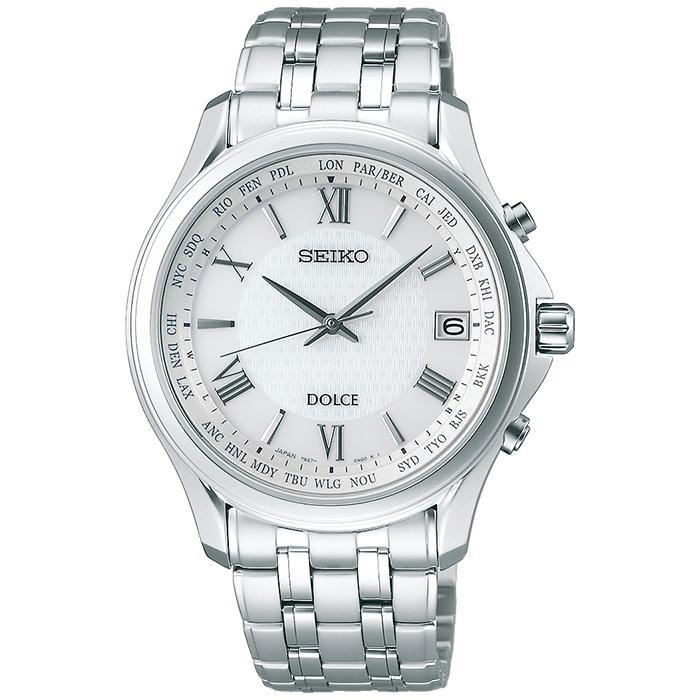 Seiko Dolce & Exceline Pair Solar Radio-Controlled Watch SADZ201 Men's White