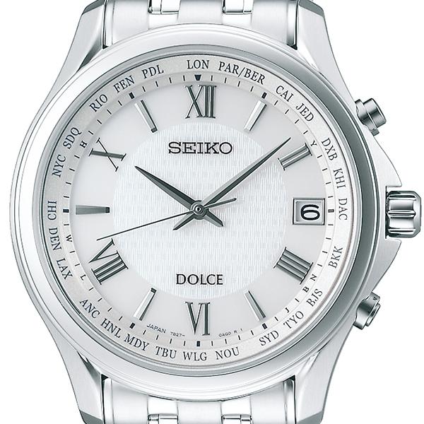 Seiko Dolce & Exceline Pair Solar Radio-Controlled Watch SADZ201 Men's White