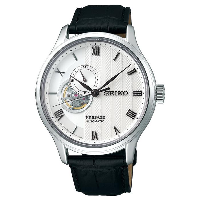 Seiko Presage Japanese Garden SARY095 Men's Mechanical Automatic Watch with White Leather Strap
