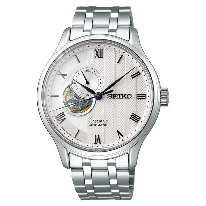 Seiko Presage Japanese Garden Limited Store Model SARY153 Men's Mechanical Automatic Watch with White Metal Strap