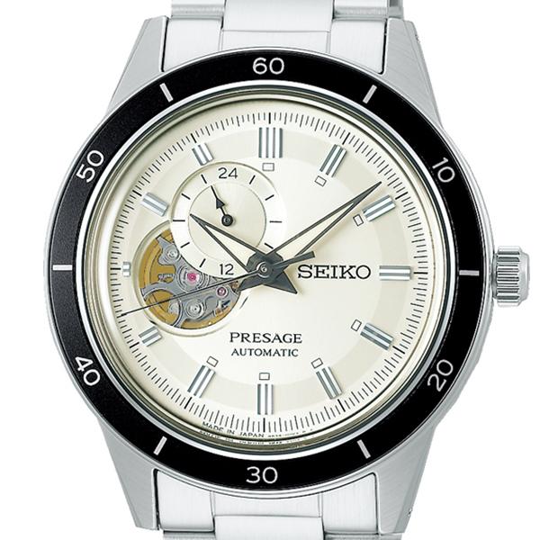 Seiko Presage Style 60's SARY189 Men's Mechanical Automatic Watch with Open Heart, Ivory