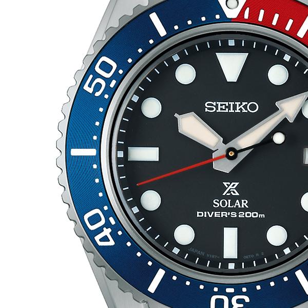 Seiko Prospex Diver Scuba Solar Men's Watch SBDJ053 with Black Dial and Pepsi-Colored Bezel