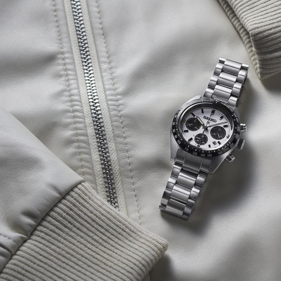 SEIKO PROSPEX SPEEDTIMER SBDL085 White Panda Solar Chronograph JDM Men’s Watch
