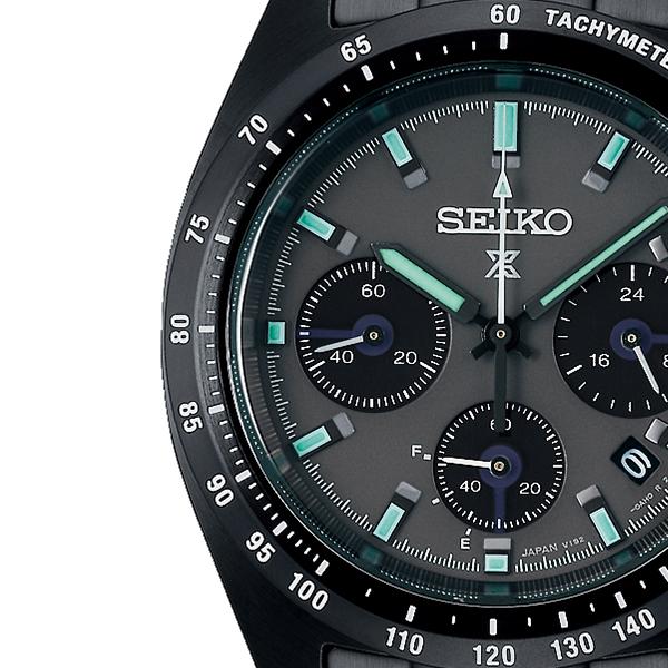 Seiko Prospex SPEEDTIMER Solar Chronograph Black Series Night Vision Men's Watch SBDL103