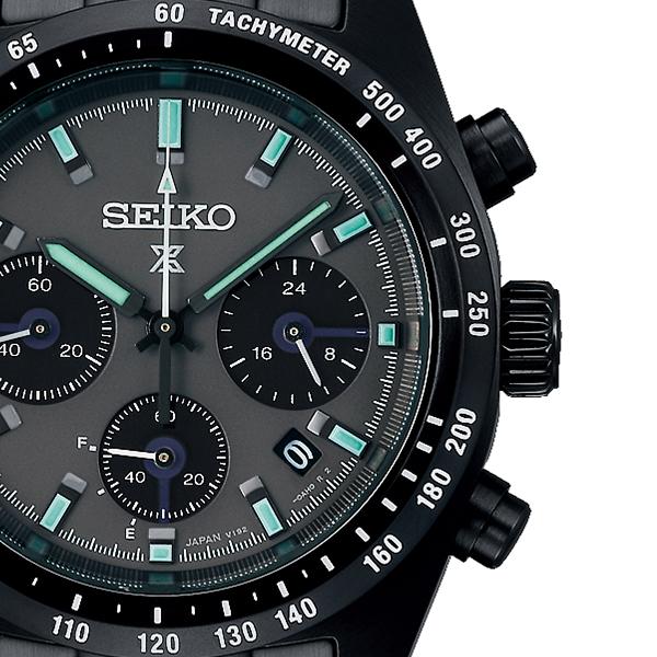 Seiko Prospex SPEEDTIMER Solar Chronograph Black Series Night Vision Men's Watch SBDL103