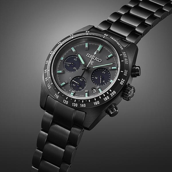 Seiko Prospex SPEEDTIMER Solar Chronograph Black Series Night Vision Men's Watch SBDL103