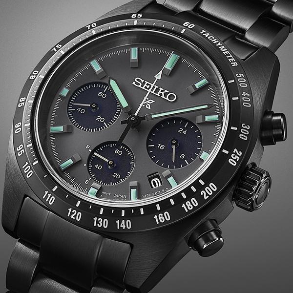 Seiko Prospex SPEEDTIMER Solar Chronograph Black Series Night Vision Men's Watch SBDL103