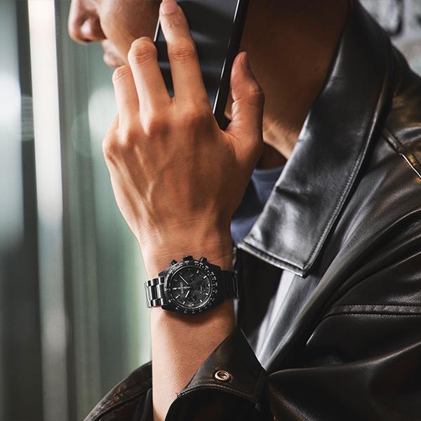 Seiko Prospex SPEEDTIMER Solar Chronograph Black Series Night Vision Men's Watch SBDL103