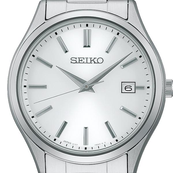 Seiko Selection S Series Pair SBPX143 Men's Solar Watch, 3-Hand, Calendar, White