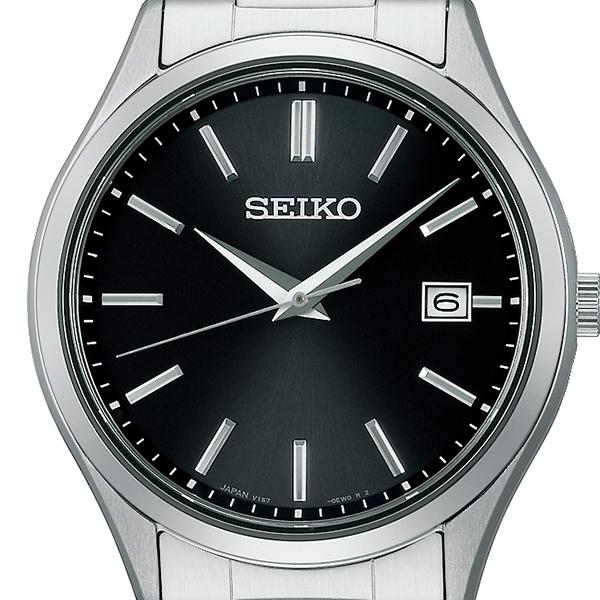Seiko Selection S Series Pair SBPX147 Men's Solar Watch, 3 Hands, Calendar, Black