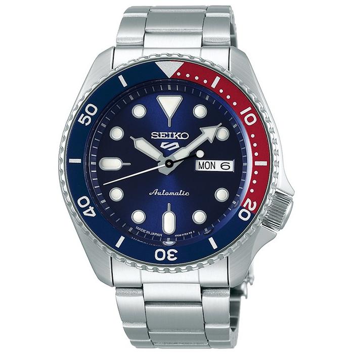 Seiko 5 Sports SBSA003 Men's Mechanical Automatic Watch with Blue Day Date
