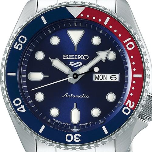 Seiko 5 Sports SBSA003 Men's Mechanical Automatic Watch with Blue Day Date