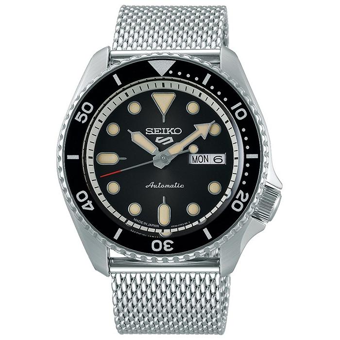 Seiko 5 Sports Suit SBSA017 Men's Mechanical Automatic Watch with Black Mesh Strap