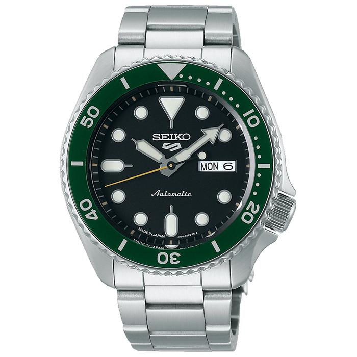 SEIKO 5 Sports Limited Edition SBSA107 JDM Automatic Day-Date Green Dial Stainless Steel Men's Watch with Interchangeable Band