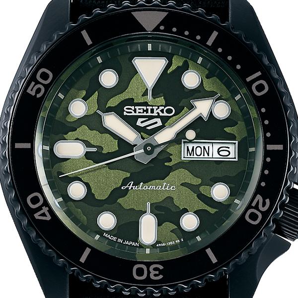 SEIKO 5 SPORTS SBSA173 JDM SKX Street Style Camouflage Automatic Black Nylon