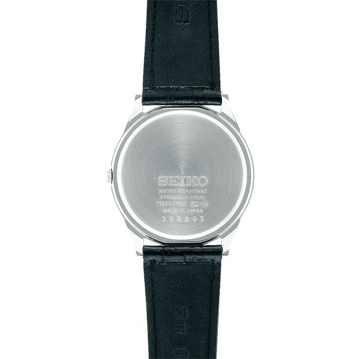 SEIKO Selection Spirit Pair SBTB005 Men's Quartz Watch with White Dial and Black Leather Strap