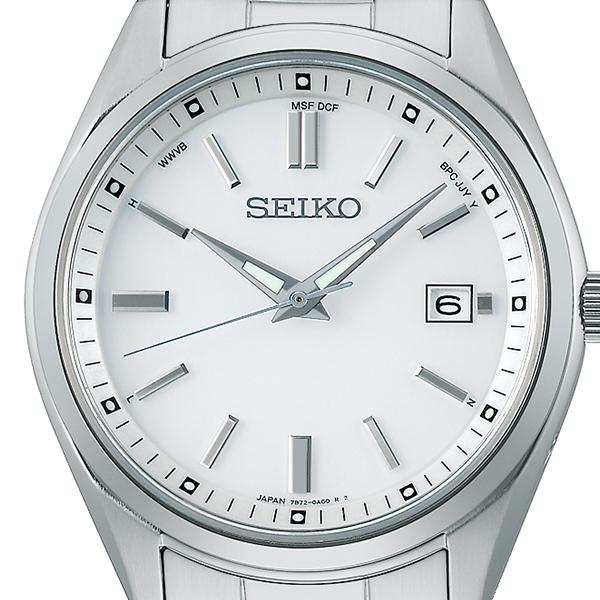 Seiko Selection S Series SBTM317 Men's Solar Radio-Controlled Watch, White