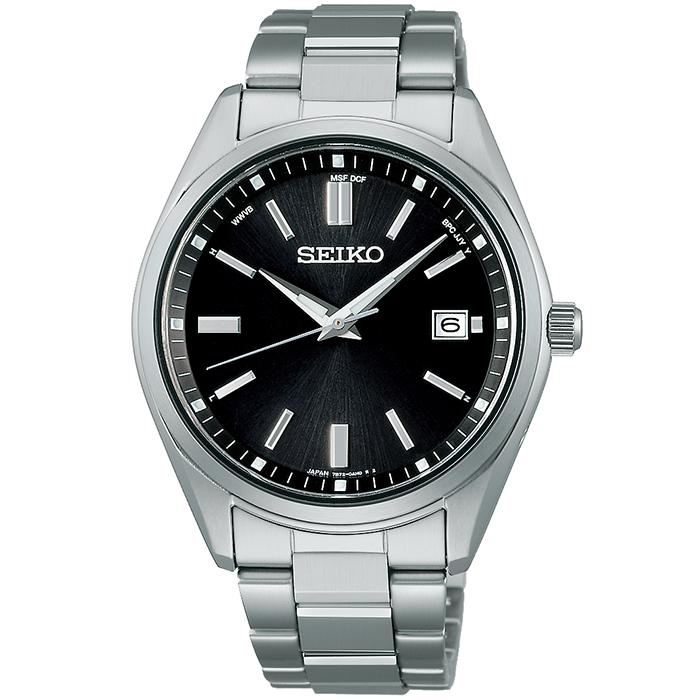 Seiko Selection S Series SBTM323 Men's Solar Radio-Controlled Watch, Black